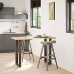 vidaXL Pieds de table de bar en U 2 pièces Acier naturel 50 x (90-91) cm Acier