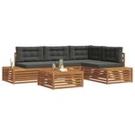 vidaXL Ensemble de canapés d'extérieur 5 Pièce Naturel et Anthracite