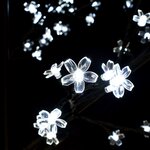 vidaXL Sapin de Noël 120 LED blanc froid Cerisier en fleurs 150 cm