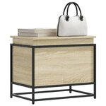 vidaXL Boîte de rangement avec couvercle chêne sonoma bois ingénierie