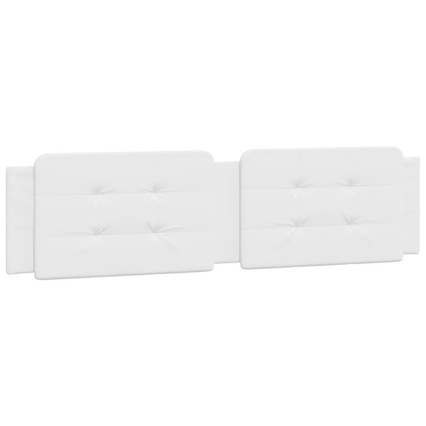vidaXL Coussin de tête de lit Zadar blanc 200 cm similicuir
