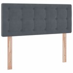 vidaXL Lit de Rangement avec matelas Gris foncé 120 x 190 cm Velours