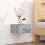 vidaXL Tables de chevet murales 2 Pièces Sonoma gris 35x35x20 cm