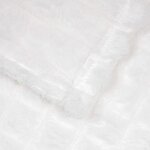 vidaXL Jeté Blanc 240 x 220 cm Toison
