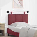 vidaXL Tête de lit suspendue Bordeaux Tissu