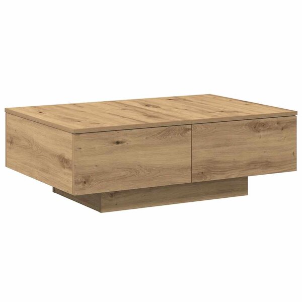vidaXL Table basse chêne artisanal 90x60x31 cm bois d'ingénierie