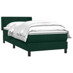 vidaXL Sommier à lattes de lit et matelas vert foncé 80x220 cm velours