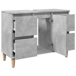 vidaXL Meuble d'évier gris béton 80x33x60 cm bois d'ingénierie