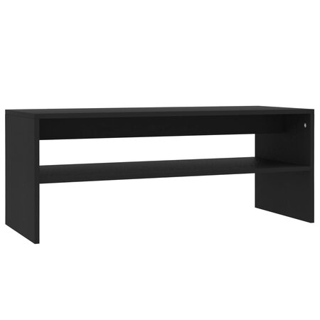 vidaXL Table basse Noir 100x40x40 cm Bois d'ingénierie