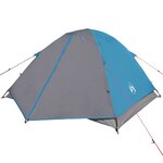 vidaXL Tente de camping à dôme 3 personnes bleu imperméable