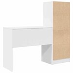 vidaXL Bureau avec rangement avec tiroir 2 Pièces Blanc 90 x 40 x 76 cm