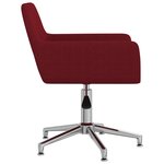 vidaXL Chaise pivotante de salle à manger Rouge bordeaux Tissu