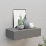 vidaXL Étagère à tiroir murale gris 40x23 5x10 cm MDF