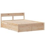 vidaXL Cadre de lit sans matelas 135x190 cm bois de pin massif