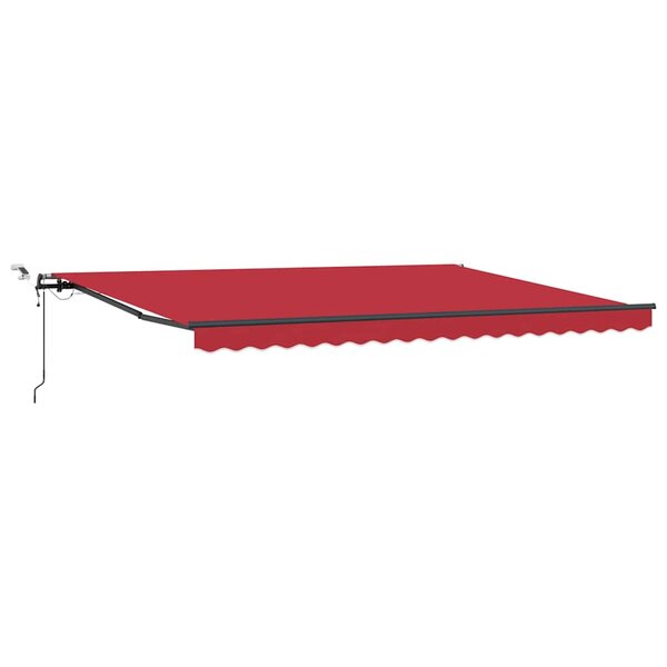 vidaXL Auvent Rétractable avec Rouge 450 × 300 cm tissu