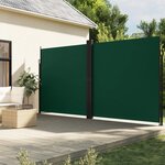 vidaXL Auvent latéral rétractable vert foncé 220x1000 cm