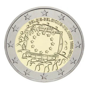 2 euros commémorative Belgique 2015 - Drapeau Européen.