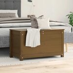 vidaXL Boîte de rangement Marron miel 80x40x45 5 cm Bois massif de pin