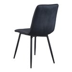 Lot de 2 chaises de salle à manger salon design moderne cuisine avec pieds arrondis 89 x 44 x 45 cm noir 03_0009631