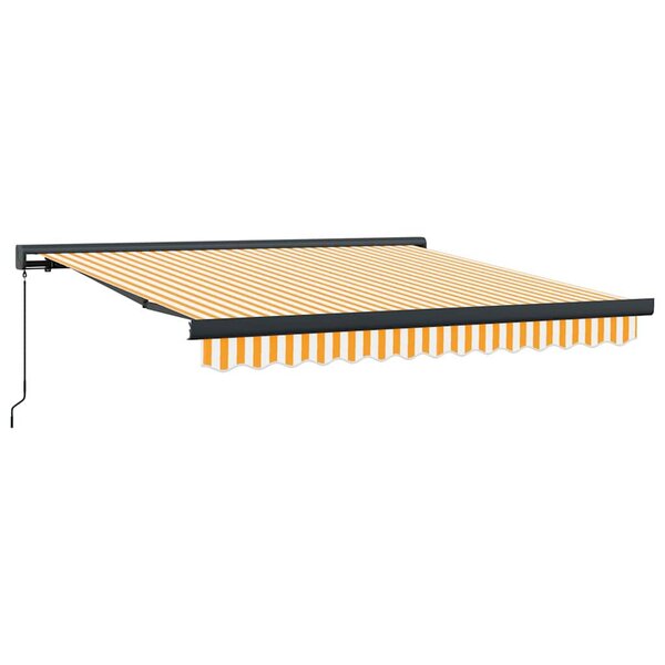 vidaXL Auvent Rétractable Jaune et blanc 300 x 250 cm Tissu et Métal