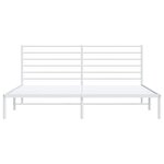 vidaXL Cadre de lit métal sans matelas et tête de lit blanc 200x200 cm