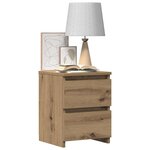 vidaXL Table de chevet chêne artisanal 30x30x40 cm bois d'ingénierie