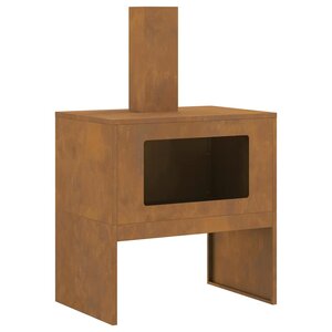 vidaXL Braise Marron 60 x 40 x 96 cm Acier Corten