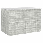 vidaXL Boîte de rangement de jardin gris clair 150x100x100 cm rotin