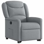 vidaXL Fauteuil inclinable Gris clair Tissu