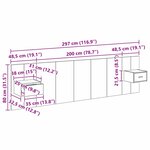 vidaXL Tête de lit avec armoire 3 Pièces Bois Ancien Bois d'ingénierie