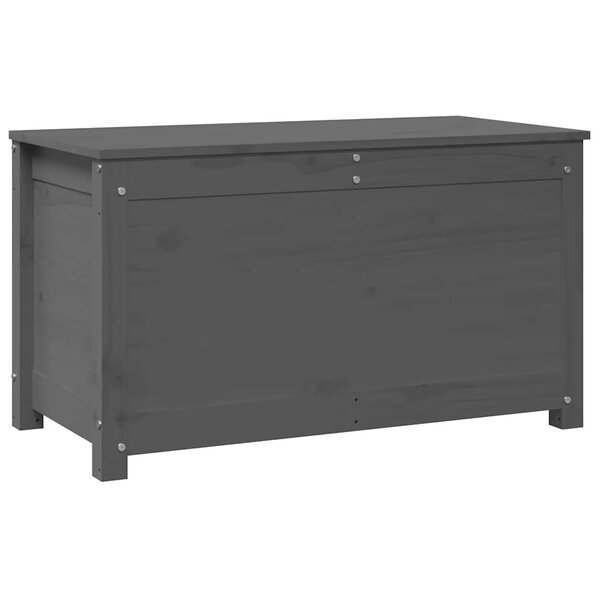 vidaXL Boîte de rangement Gris 80x40x45 5 cm Bois massif de pin