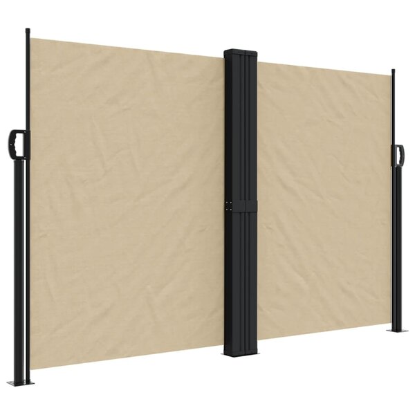 vidaXL Auvent latéral rétractable beige 160x1000 cm
