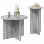 vidaXL Ensemble de tables d'appoint avec stockage 2 Pièces Sonoma gris