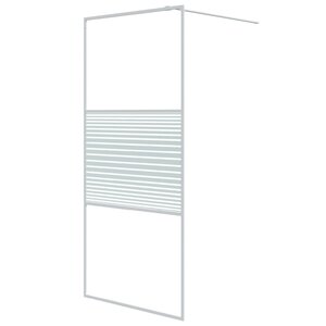 vidaXL Paroi de douche Blanc 90x195 cm Verre ESG transparent