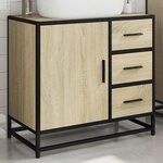 vidaXL Armoire lavabo de salle de bain chêne sonoma bois d'ingénierie