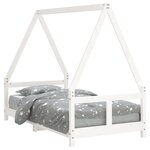 vidaXL Cadre de lit pour enfant blanc 80x160 cm bois de pin massif