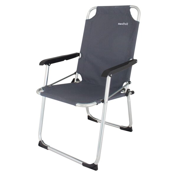 Eurotrail Chaise de camping Moita charbon