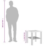 vidaXL Table de jardin gris 40x40x42 cm résine tressée et bois acacia