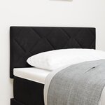 vidaXL Tête de Lit LED Noire Ensemble de 2 Noir Tissu et bois 80 cm