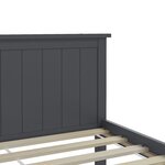 vidaXL Cadre de lit Gris Bois de pin massif 180x200 cm