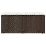 vidaXL Banc de jardin avec coussin marron 110x40x44 cm résine tressée