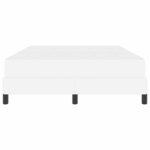 vidaXL Cadre de lit avec matelas Blanc pur 140 x 200 cm tissu