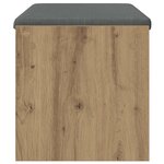 vidaXL Banc d'entrée avec coussin Chêne artisanal 83 x 38 x 40 cm