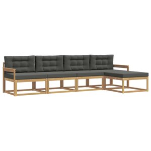 vidaXL Ensemble de canapés d'extérieur 4 pc Blanc et anthracite