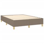 vidaXL Sommier à lattes de lit avec matelas Taupe 140x190 cm Tissu