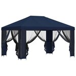 vidaXL Abri de jardin avec parois 4 × 3 m Bleu Polyester et Acier