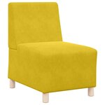 vidaXL Unité de Sofa Modulaire Sans Accoudoirs 2 Pièces Jaune