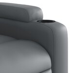 vidaXL Fauteuil inclinable Gris Similicuir