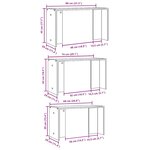 vidaXL Tables gigognes 3 Pièces chêne sonoma bois d'ingénierie
