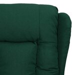 vidaXL Fauteuil inclinable Vert foncé Tissu